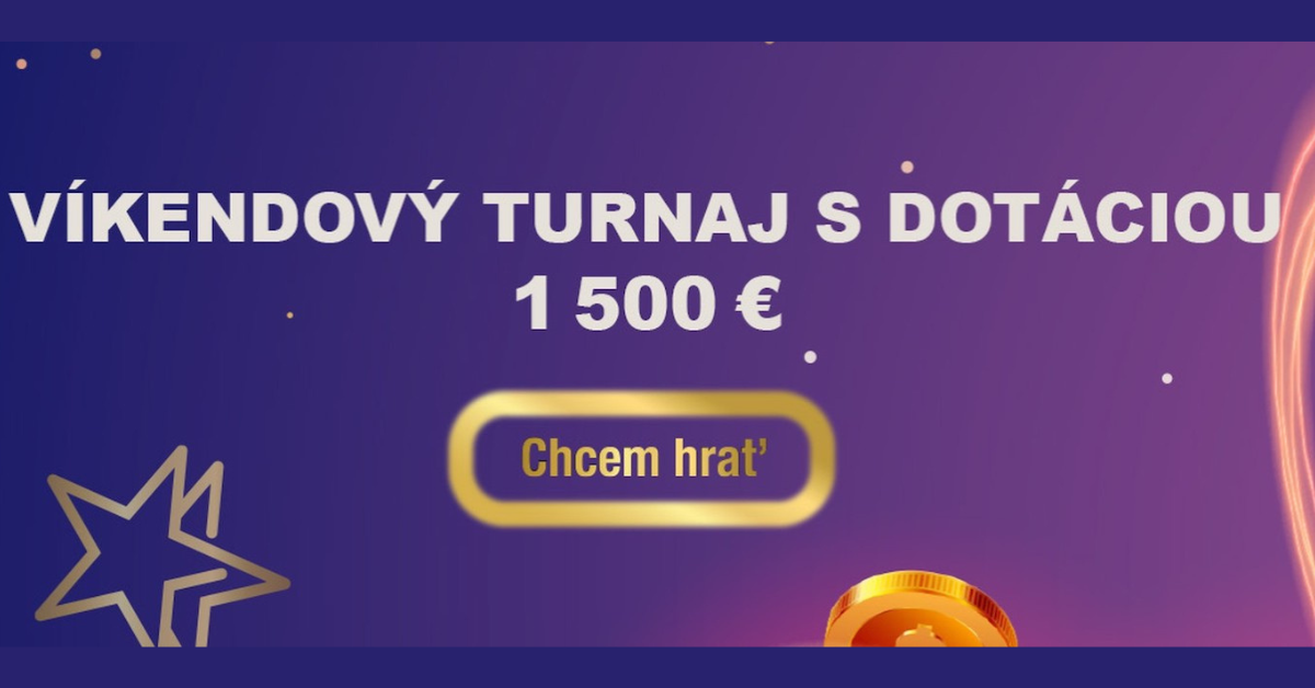 Víkendový turnaj s dotáciou 1500 € v DoubleStar kasíne