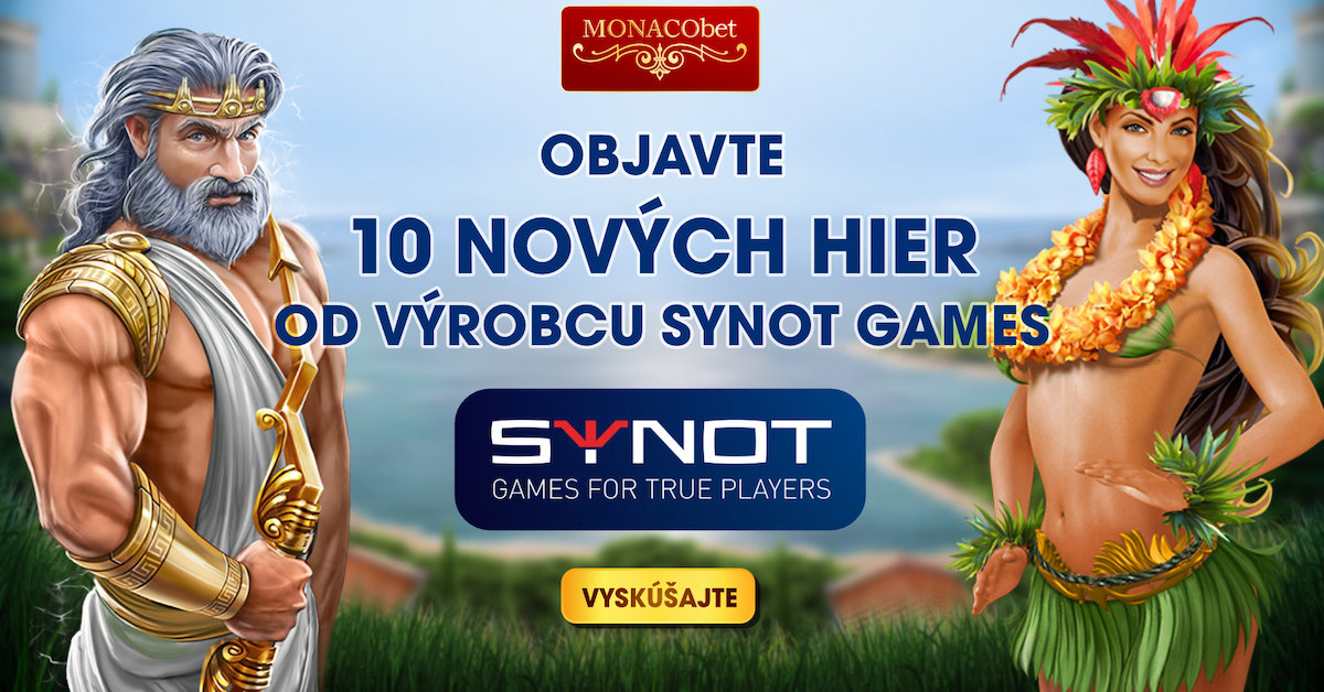 MonacoBet online casino rozširuje svoju ponuku o 10 nových hier od Synot Games