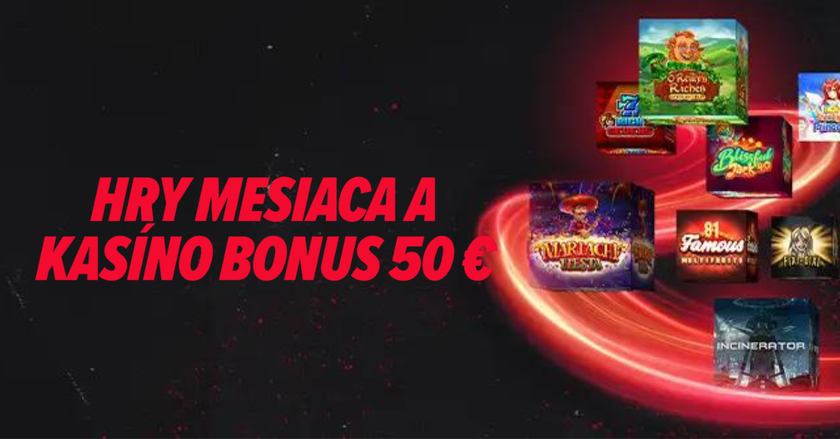 Hry mesiaca a kasíno bonus 50 € v DOXXbet
