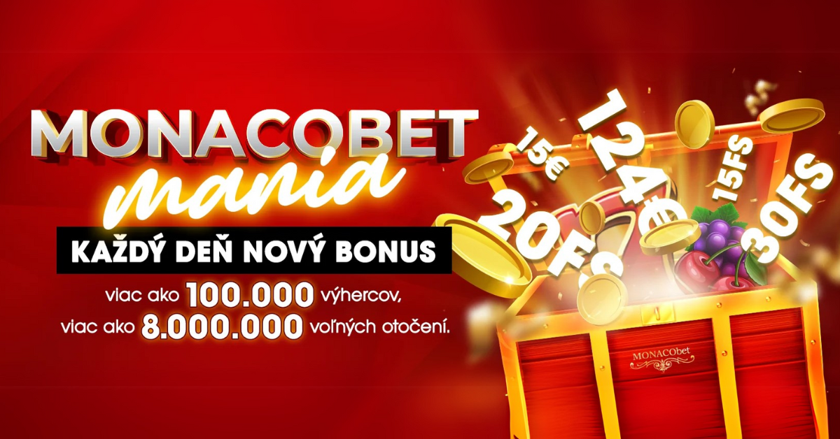 MonacoBet mánia plná bonusov v MonacoBet online kasíne