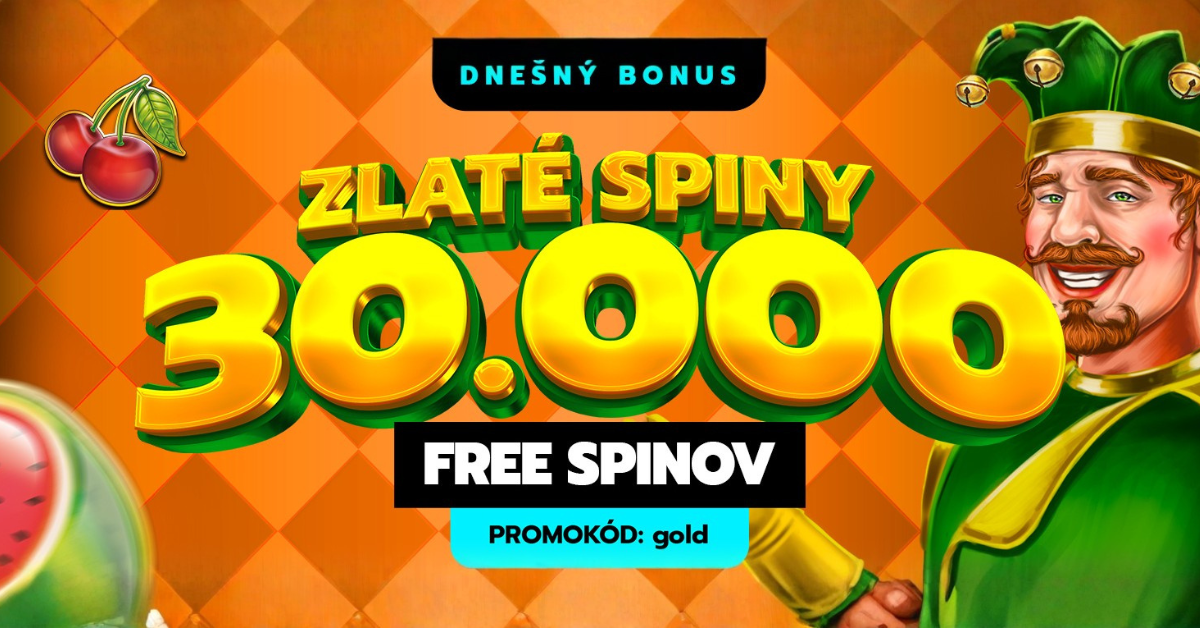 Získaj 30 FS s bonusom Zlaté spiny v Slovmatic online kasíne